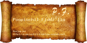 Pospischil Fidélia névjegykártya